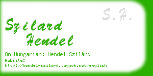 szilard hendel business card